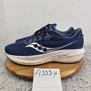 Saucony Triumph 21 Indigo Black Athletic Gym Running Shoe Mens 11.5 S20881-21